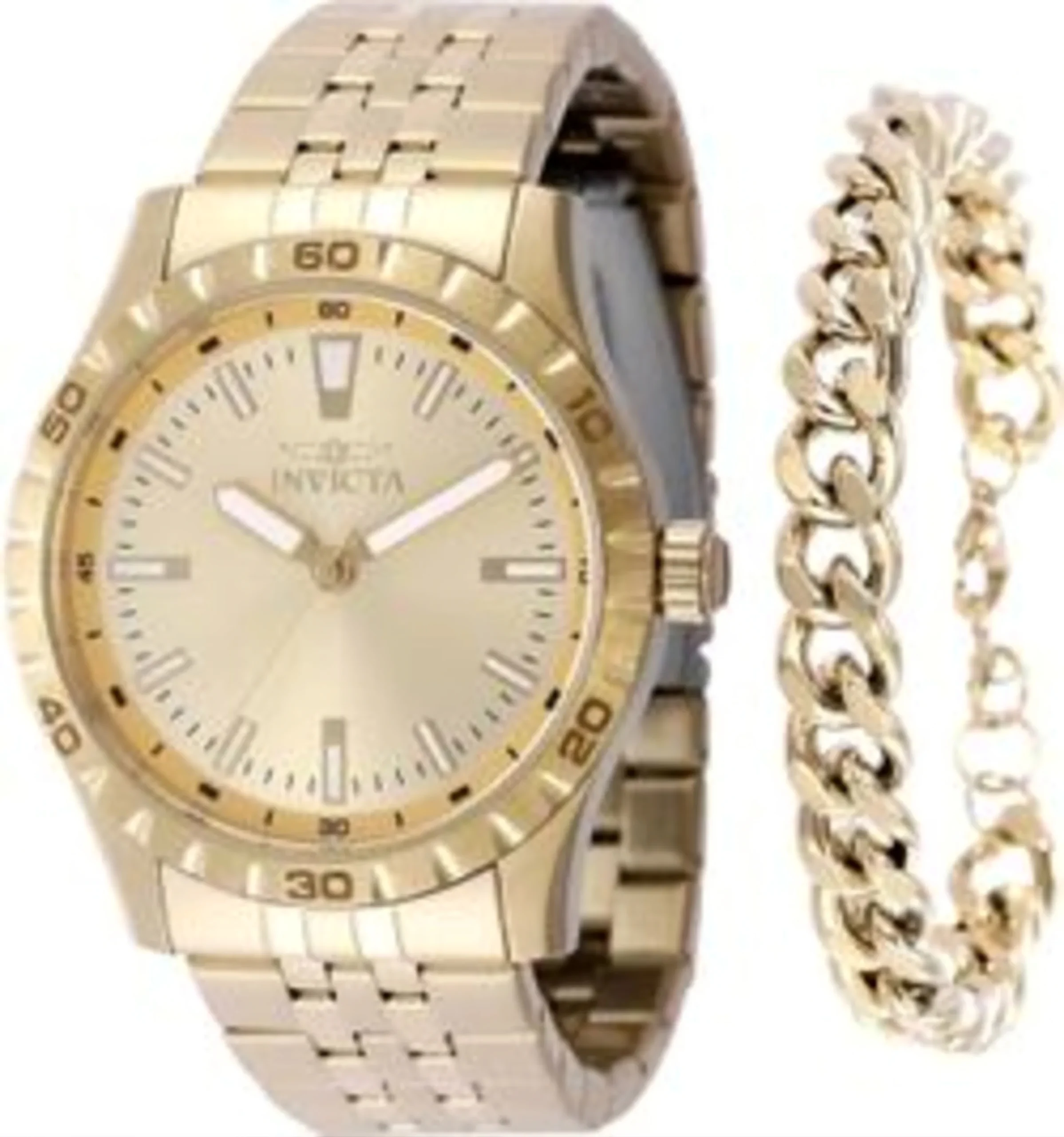 Invicta Specialty Men’s Watch – 42mm, Gold With Bracelet Set (48283)